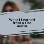 What I Learned from a Fire Alarm